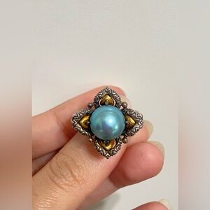 RARE Barbara Bixby Blue Pearl Ring Size 6